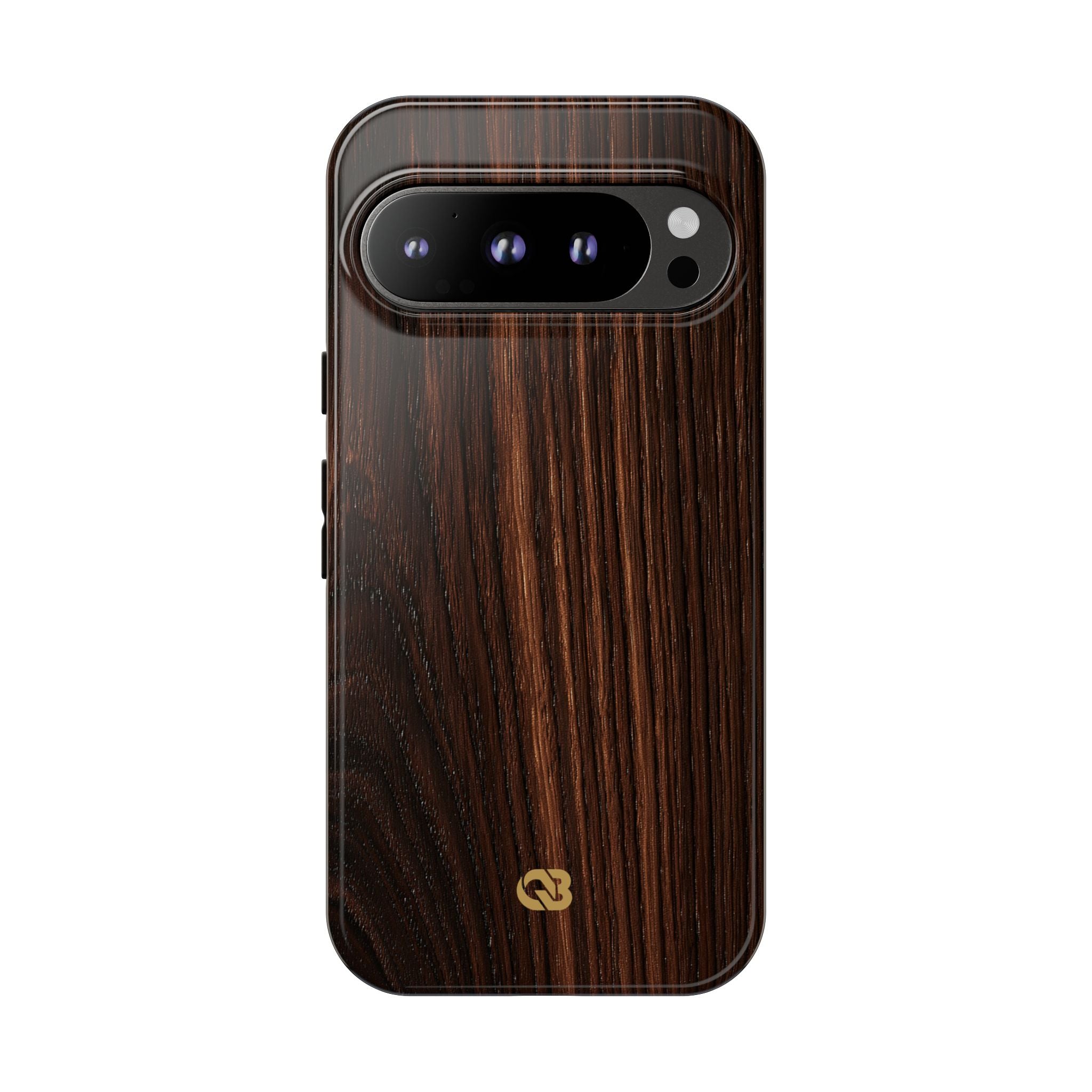 Brown Tough Phone Case for Google Pixel - Burnished Mahogany Grain