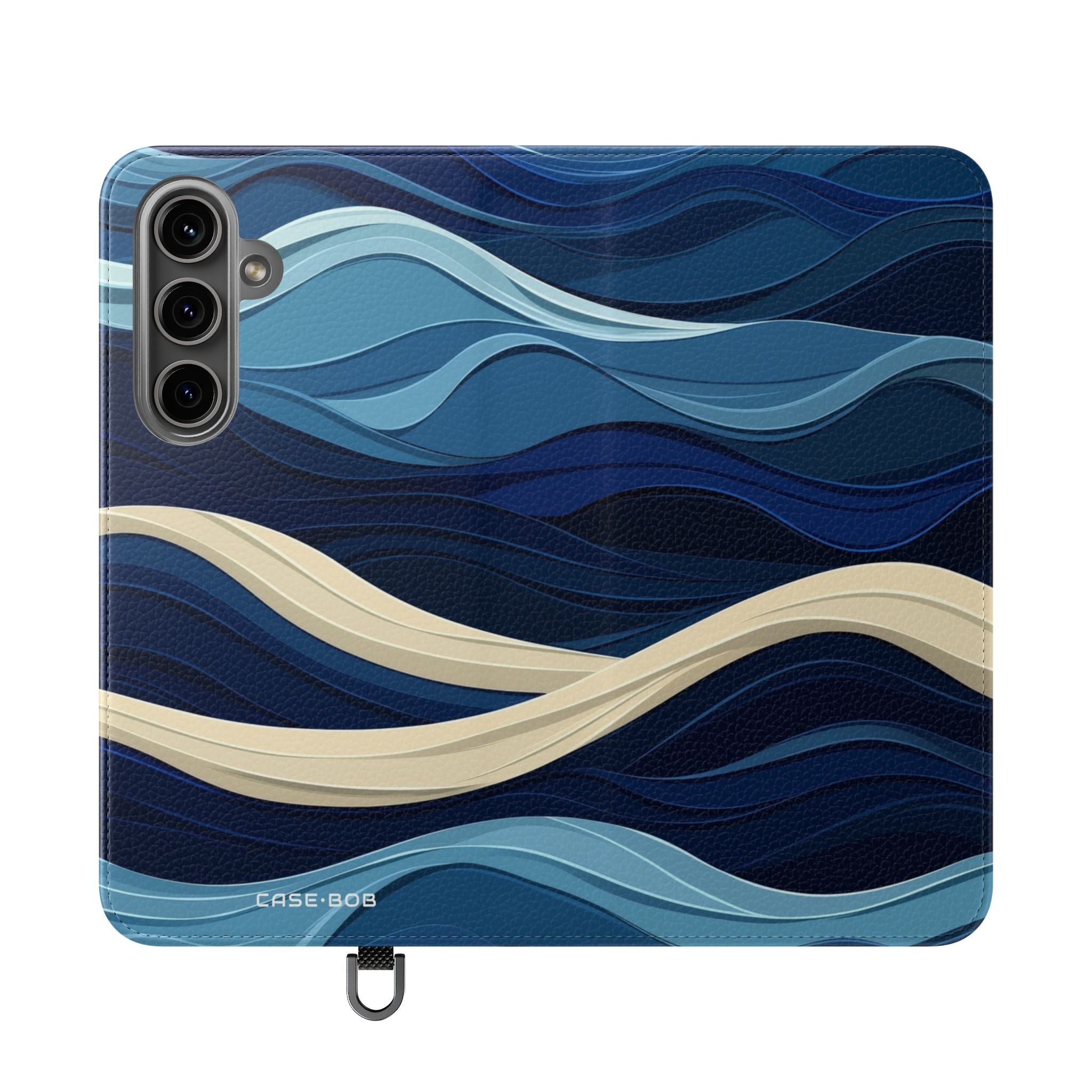 Blue Wave Flow - Samsung S24 Plus Case - Wallet