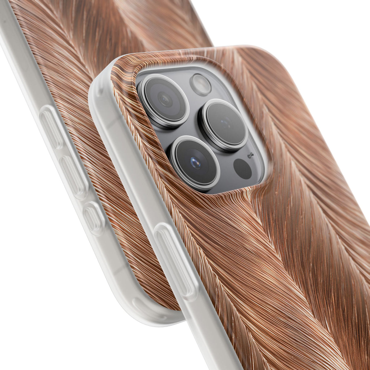 Rose Gold Weave · Lite Phone Case for iPhone ·  Brown