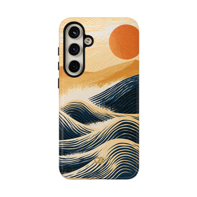 Blue Tough Phone Case for Samsung - Kyoto Cresting Tide