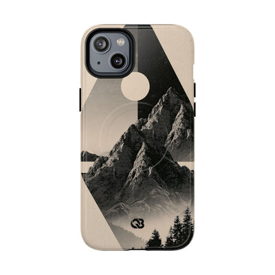 Beige Tough 2.0 Magsafe Phone Case for iPhone - Obsidian Summit Parchment