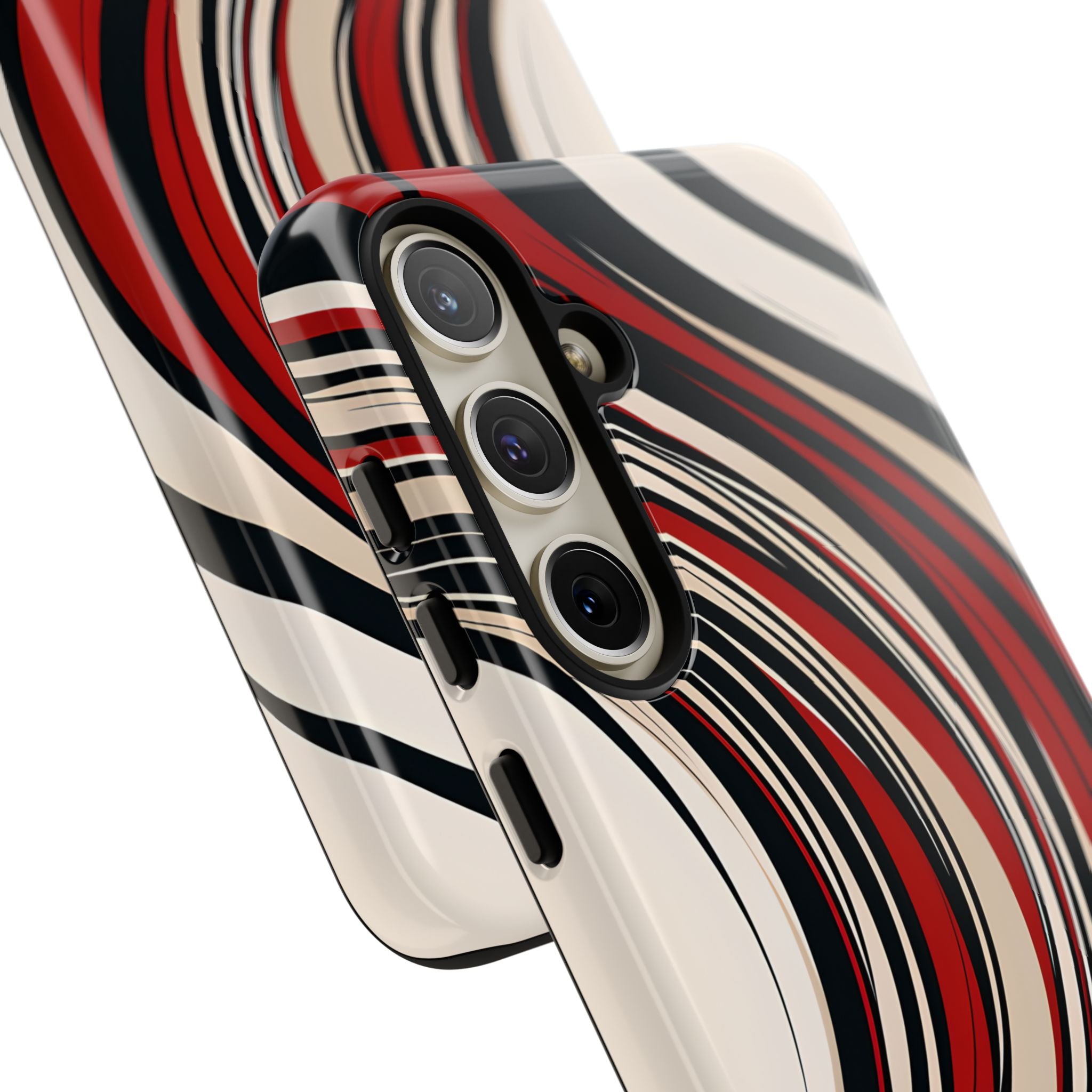 Crimson Flow Waves · Tough Phone Case for Samsung