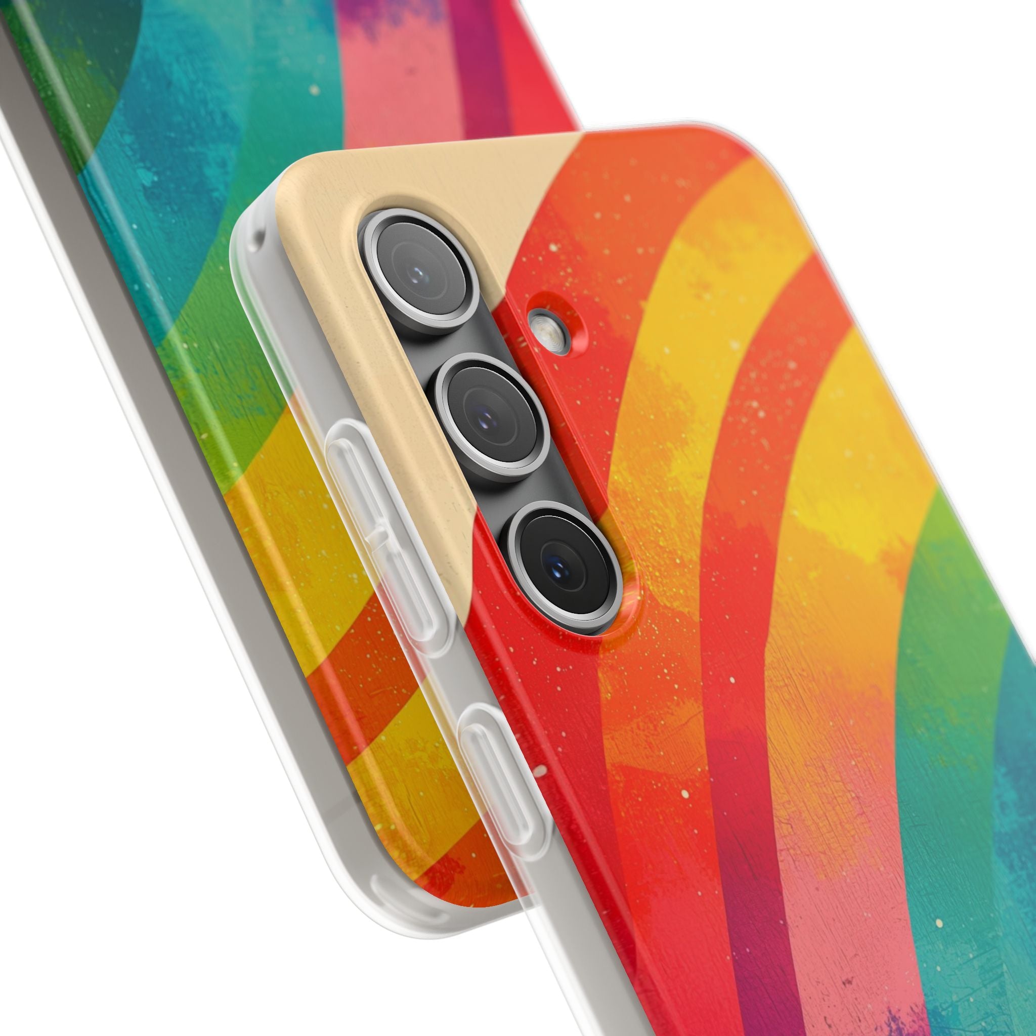 Textured Rainbow Arc Samsung S24 Case - Soft