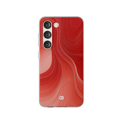 Red Lite Phone Case for Samsung - Crimson Silk Strands