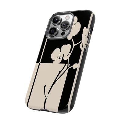 Geometric Orchid Bloom · Tough Phone Case for iPhone · Black