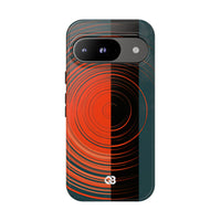 Teal Tough Phone Case for Google Pixel - Burnt Slate Radial