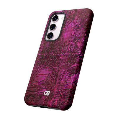 Magenta Circuit Trace · Tough Phone Case for Samsung · Pink