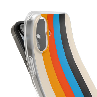 Retro Racing Stripes · Soft Phone Case for iPhone
