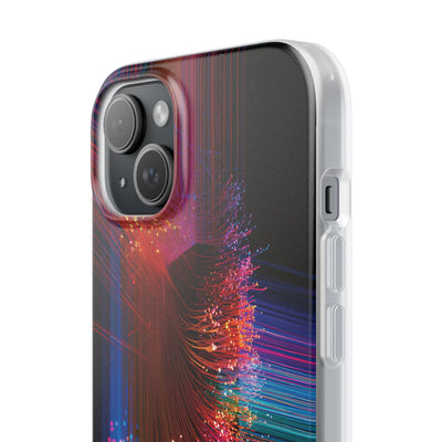 Black Lite Phone Case for iPhone - Cyber Optic Streak