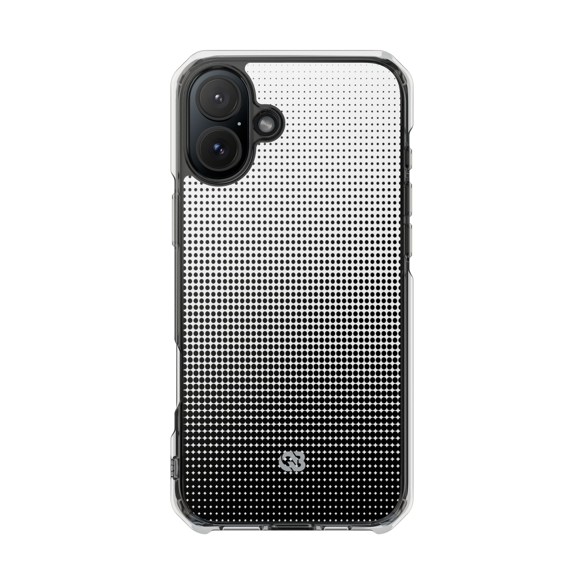Black Impact MagSafe Phone Case for iPhone - Obsidian Halftone Flux