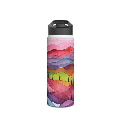 White Pathway - Stainless Steel Water Bottle