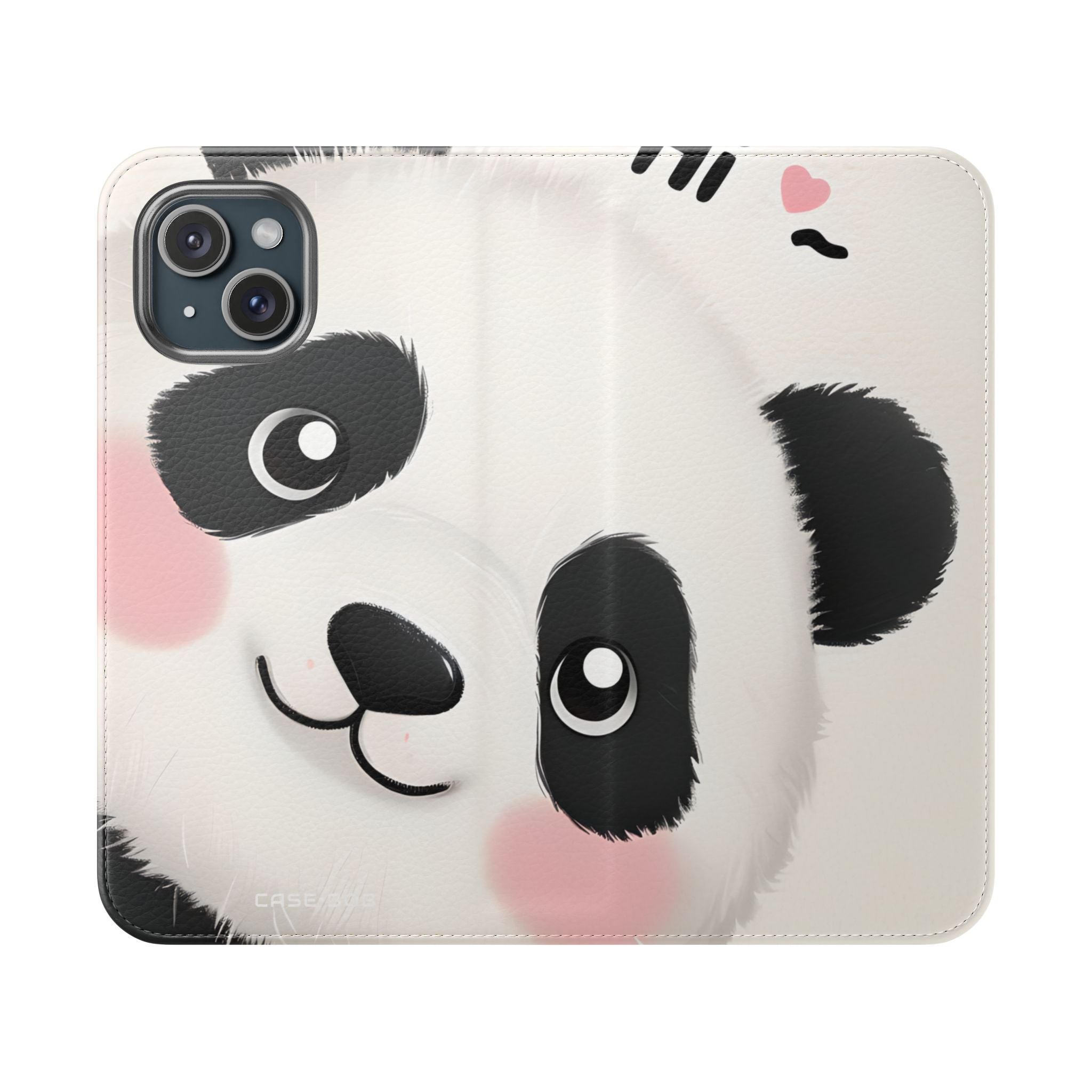 Peeking Panda Blush - iPhone 15 Case - Wallet