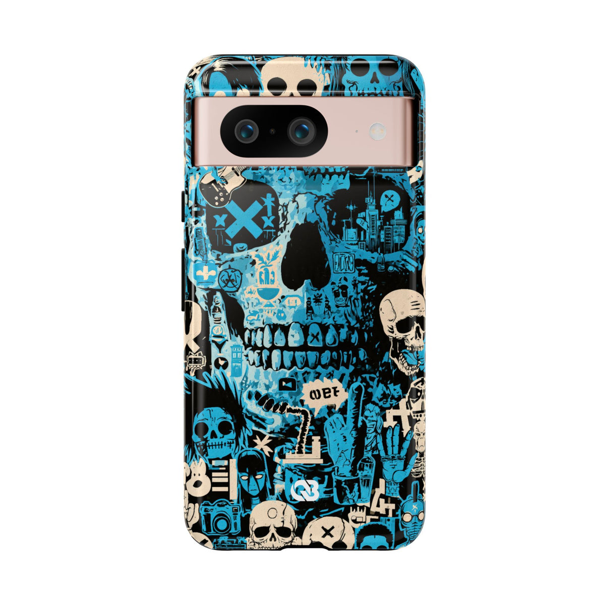 Electric Skull Graffiti · Tough Phone Case for Pixel ·  Blue