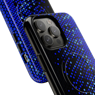 Cobalt Hex Dispersion · Tough 2.0 Magnetic Phone Case for iPhone · Blue