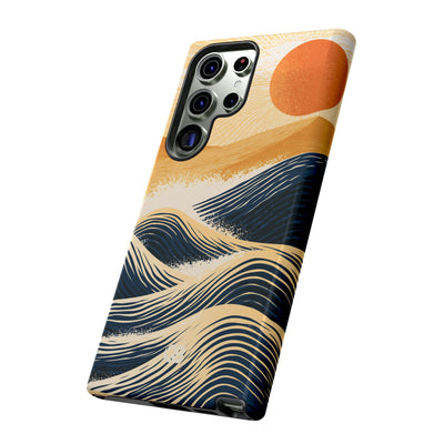 Golden Horizon Waves · Tough Phone Case for Samsung · Blue