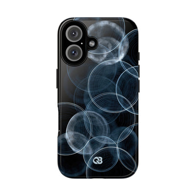 Blue Tough Phone Case for iPhone - Cyan Pulse Ripple
