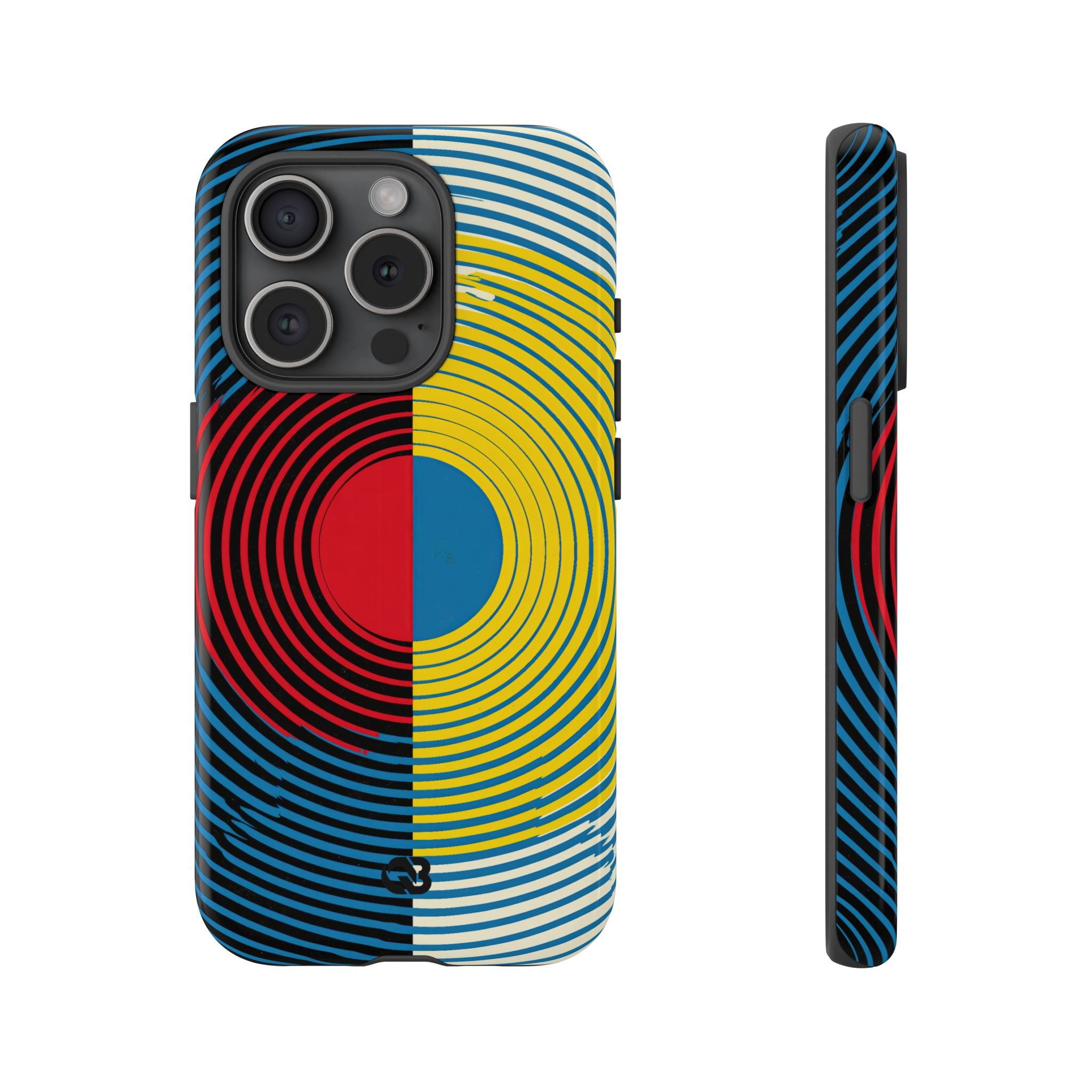Blue Tough Phone Case for iPhone - Primary Circuit Orbit