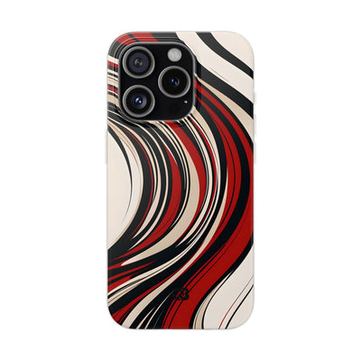 Crimson Flow Waves · Soft Handyhülle für iPhone