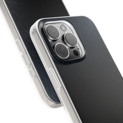 Black Lite Phone Case for iPhone - Midnight Brushed Grain