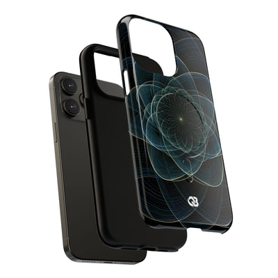 Blue Tough 2.0 Magsafe Phone Case for iPhone - Celestial Wireframe Bloom
