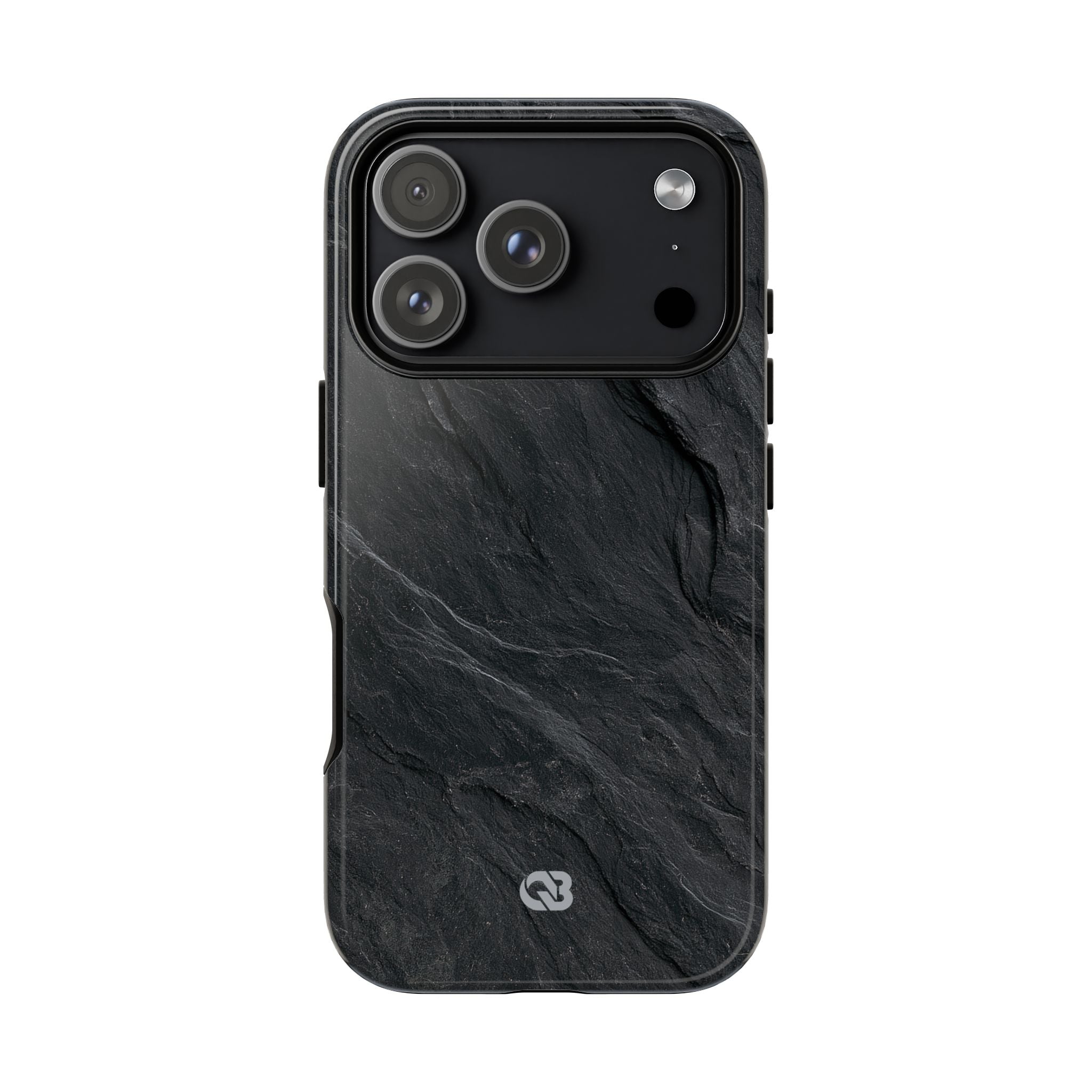 Black Tough Phone Case for iPhone - Midnight Slate Ridge