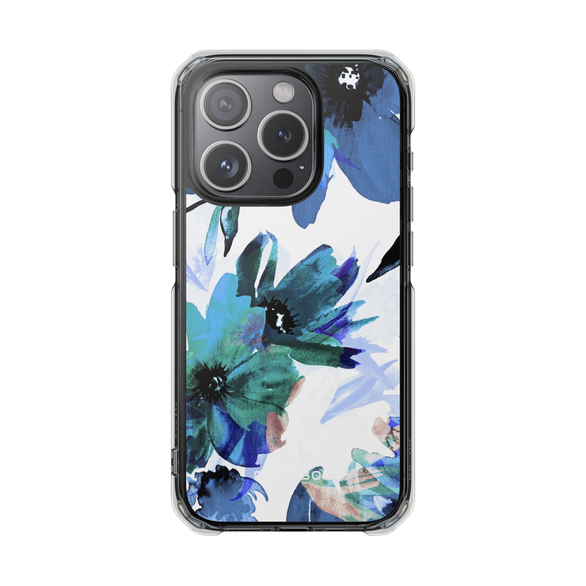 Blå Blomst Glød iPhone 15 Pro Cover - Impact