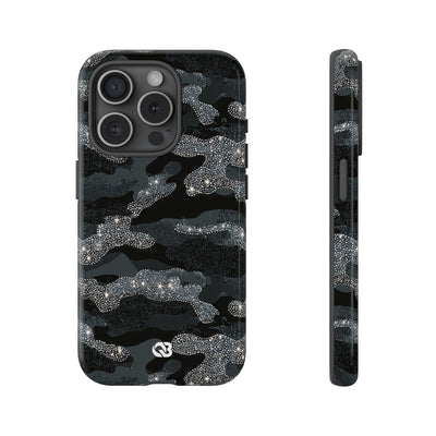 Glitter Shadow Camo · Tough Phone Case for iPhone · Black