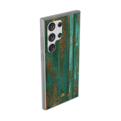 Teal Lite Phone Case for Samsung - Verdigris Copper Siding