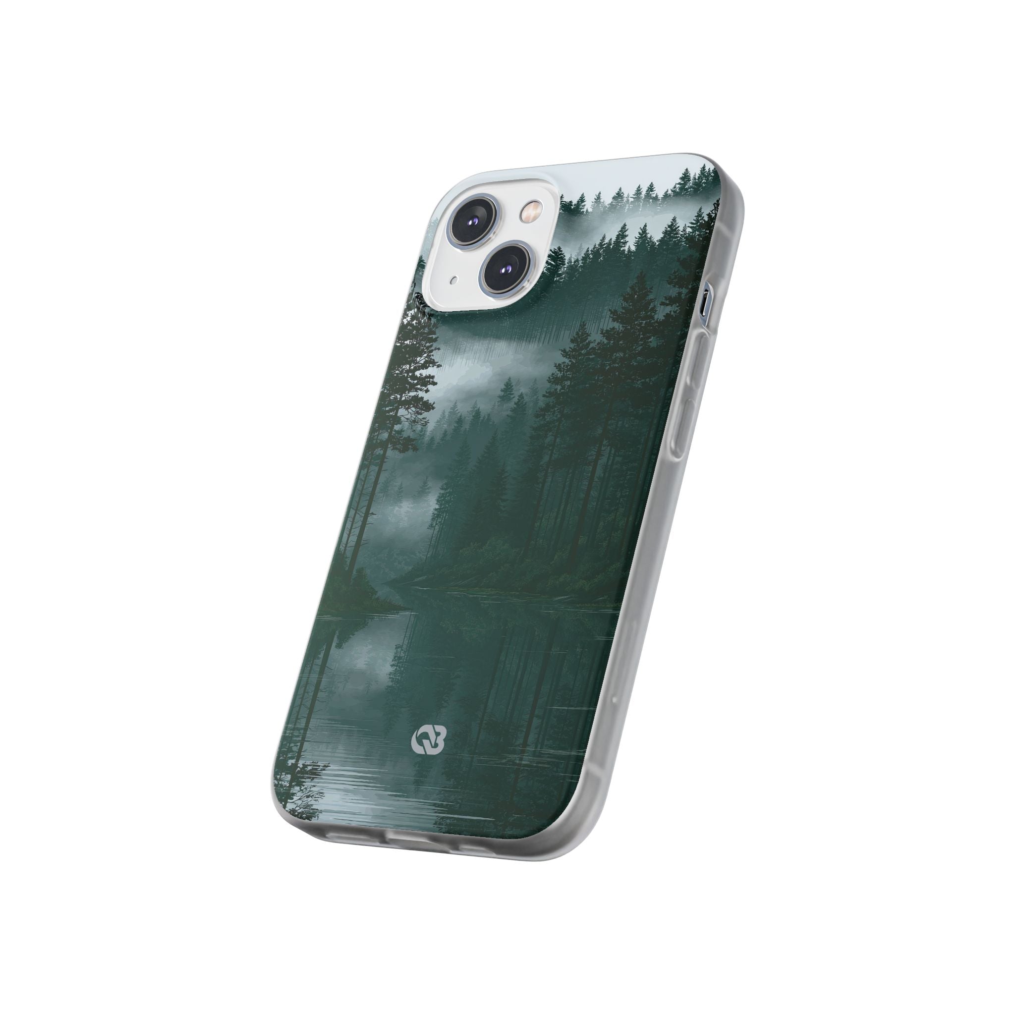Green Lite Phone Case for iPhone - Misty Evergreen Mirror