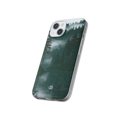 Green Lite Phone Case for iPhone - Misty Evergreen Mirror