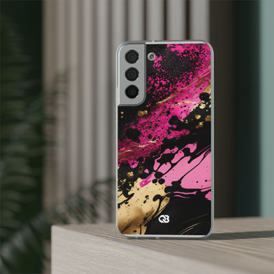Magenta Liquid Gold · Soft Handyhülle für Samsung