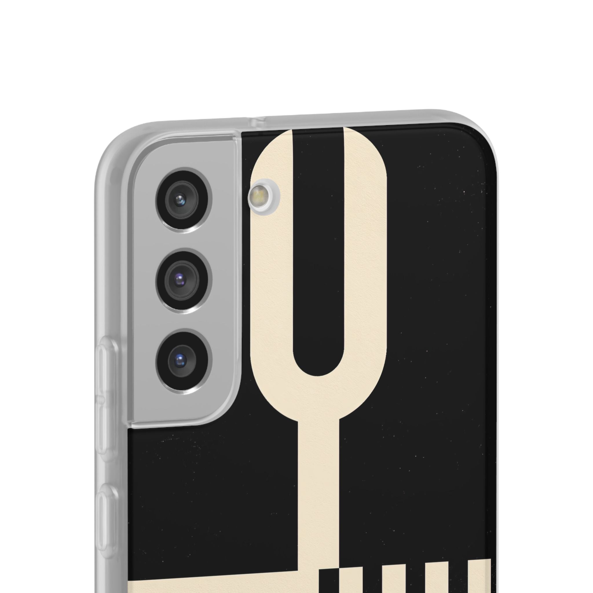 Black Lite Phone Case for Samsung - Ivory Signal Grid
