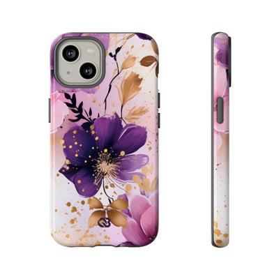 Gilded Violet Bloom · Tough Phone Case for iPhone