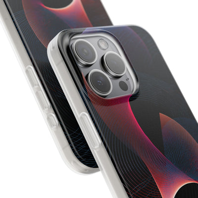 Black Lite Phone Case for iPhone - Cobalt Crimson Flux
