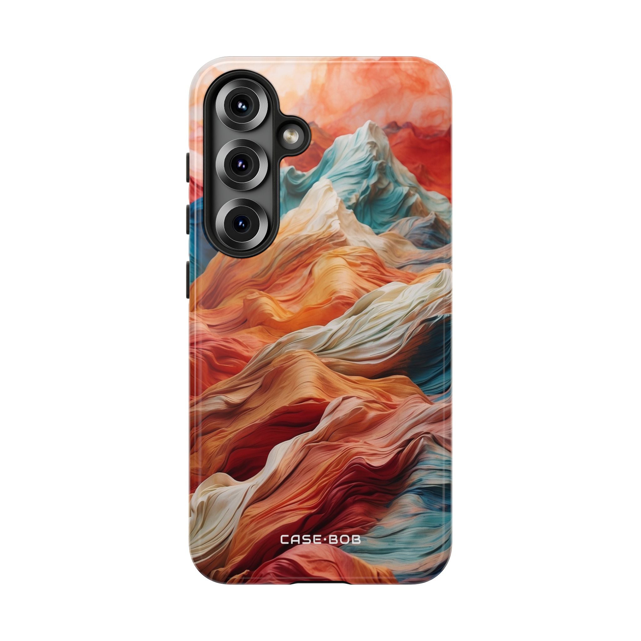 Fabric Peaks Cream Samsung S25 Case - Tough