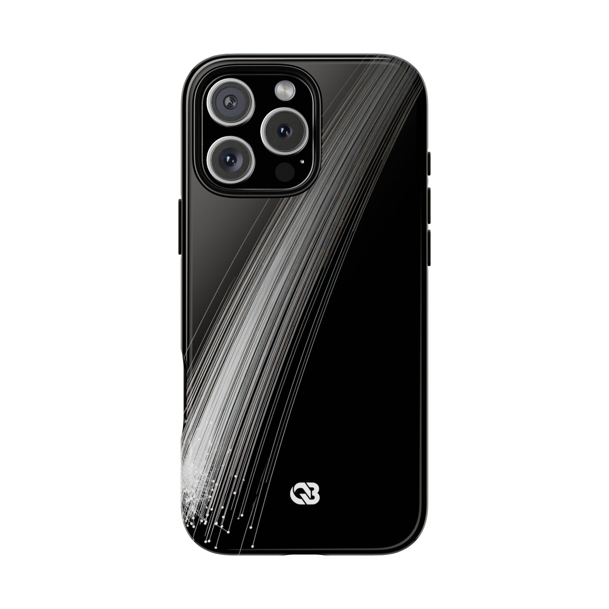 Black Tough Phone Case for iPhone - Linear Velocity Beam