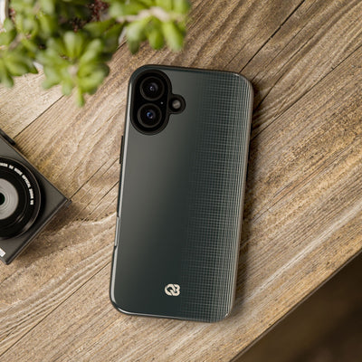 Grey Tough Phone Case for iPhone - Charcoal Tech Grid