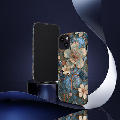 Gilded Blossom Reverie · Tough Phone Case for iPhone · Teal