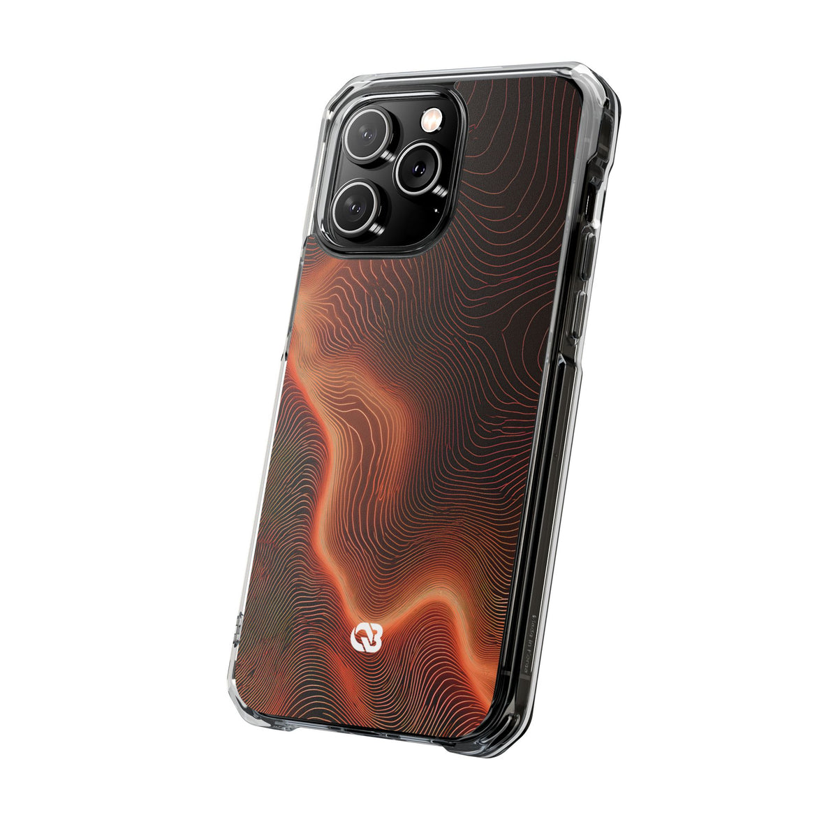 Caldera Ridge · Clear Impact Magnetic Phone Case for iPhone · Orange