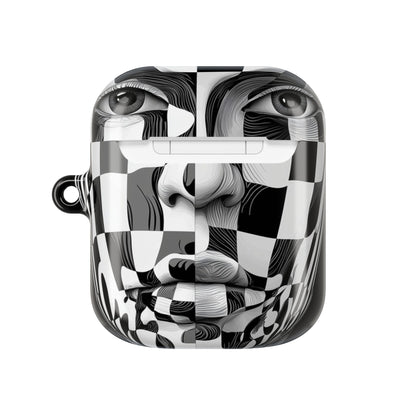 Mirrored Checkerboard Face - AirPods Case