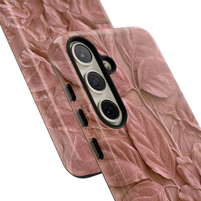 Blush Rose Relief · Tough Phone Case for Samsung · Pink