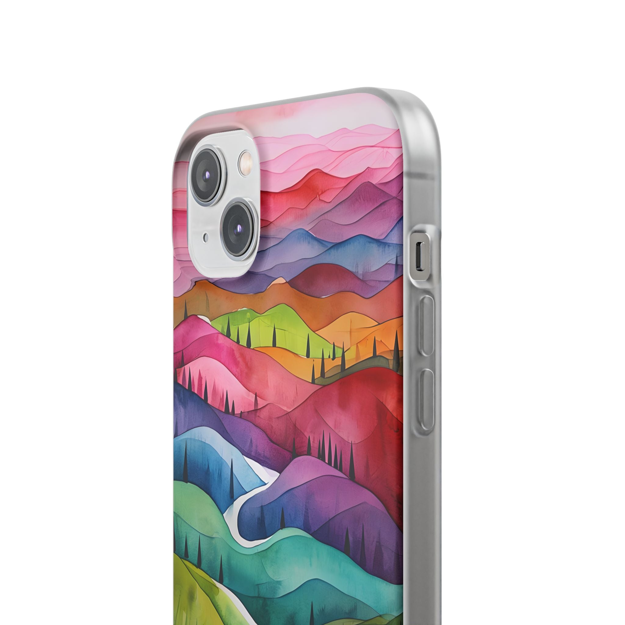 Fluid Rainbow Ridge · Soft Hoesje voor iPhone