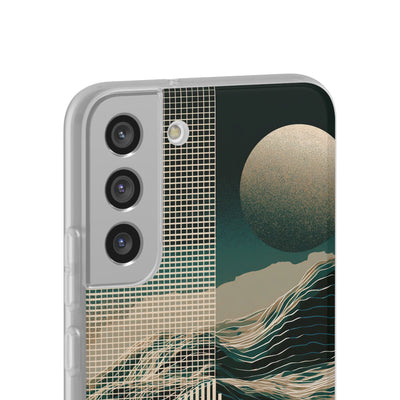 Green Lite Phone Case for Samsung - Lunar Moss Topography