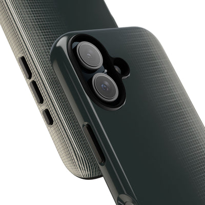 Grey Tough Phone Case for iPhone - Charcoal Tech Grid