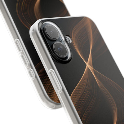 Brown Lite Phone Case for iPhone - Copper Silk Wave