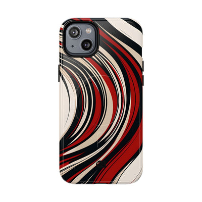 Crimson Flow Waves · Tough+ Hoesje voor iPhone · Magsafe