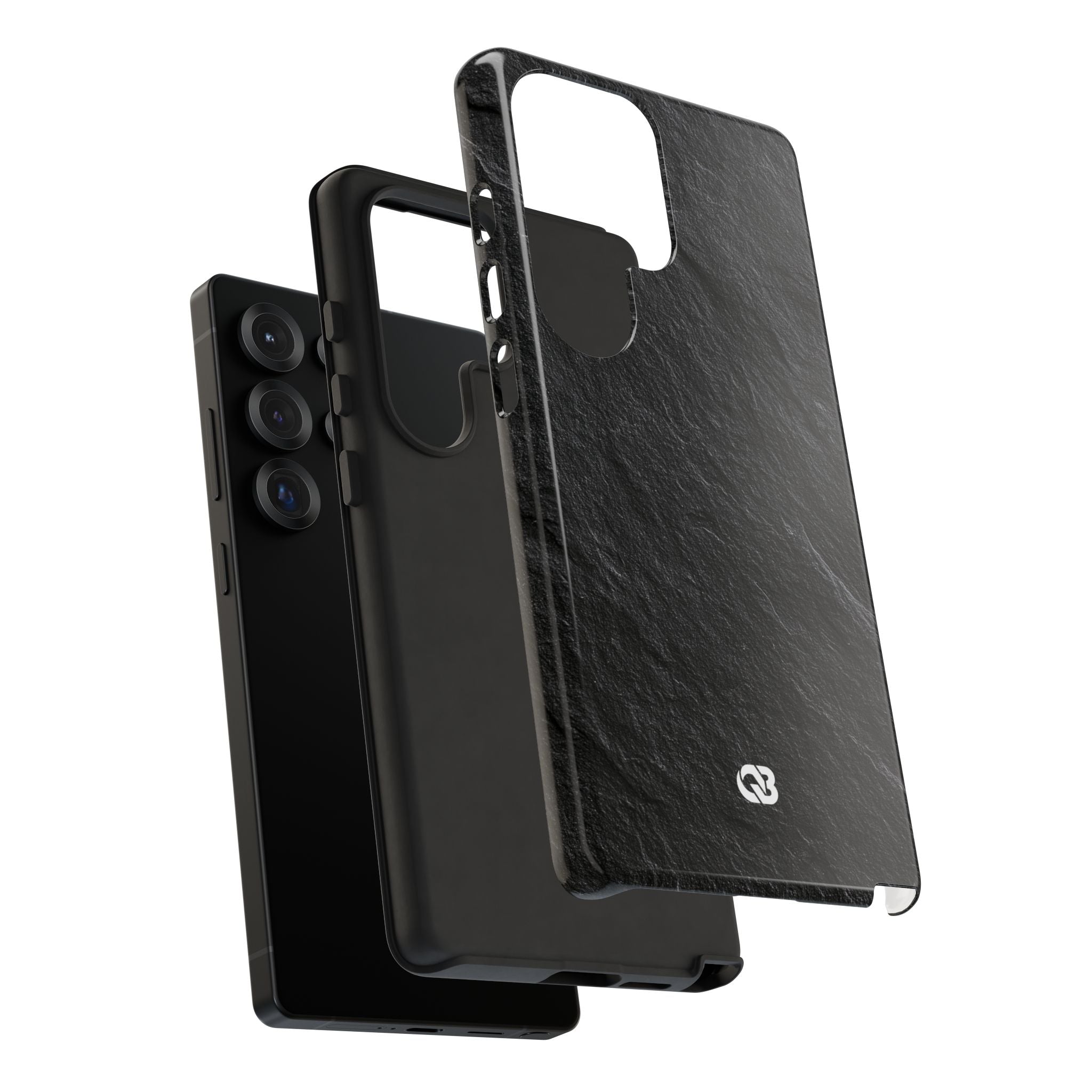 Black Tough Phone Case for Samsung - Raw Obsidian Slate