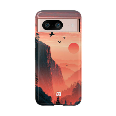 Orange Tough Phone Case for Google Pixel - Crimson Ridge Flight