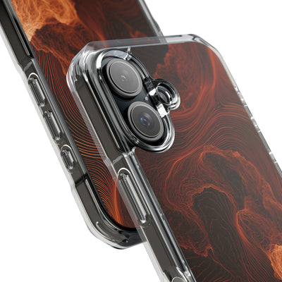 Amber Filament · Clear Impact Magnetic Phone Case for iPhone · Orange
