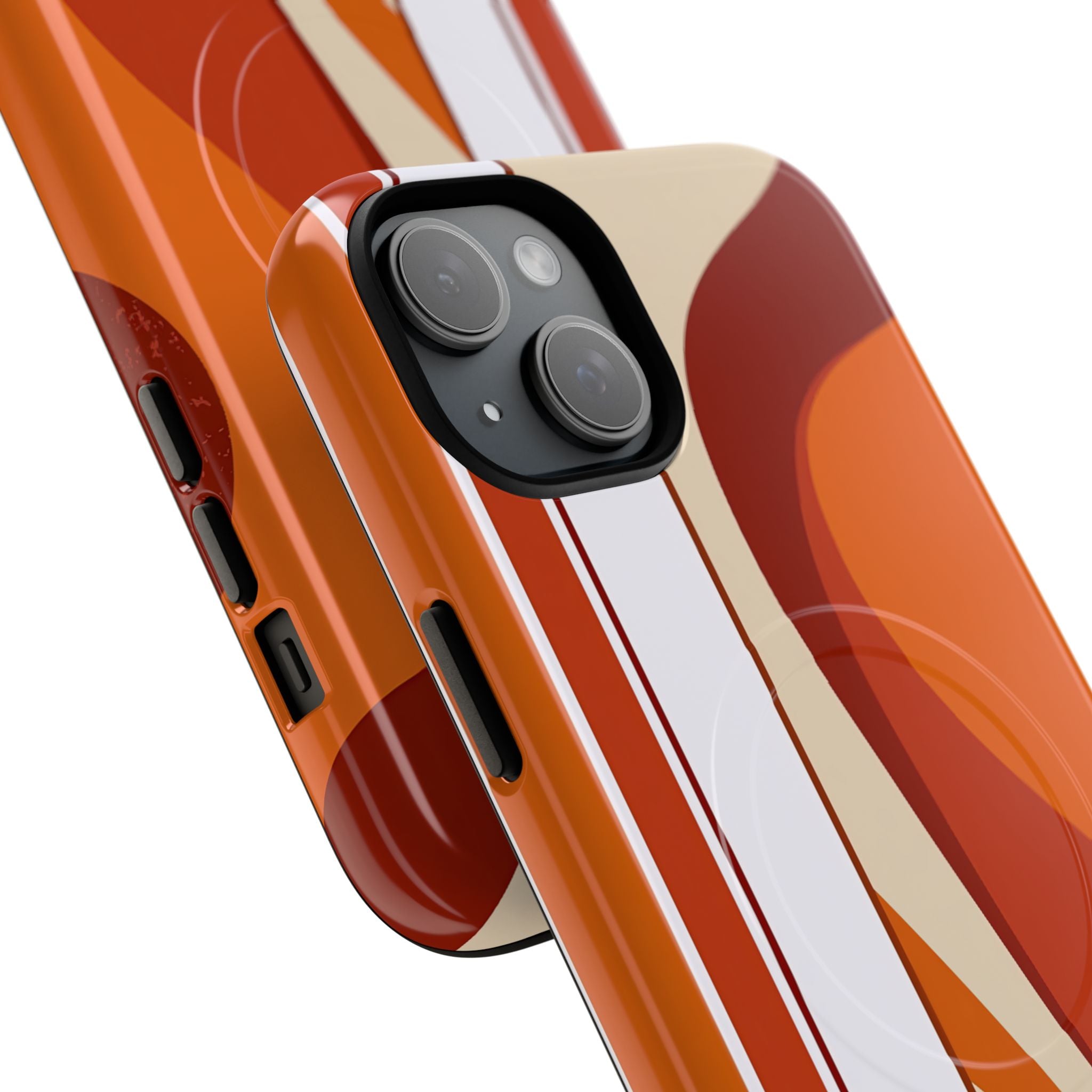 Orange Tough 2.0 Magsafe Phone Case for iPhone - Terracotta Metro Line
